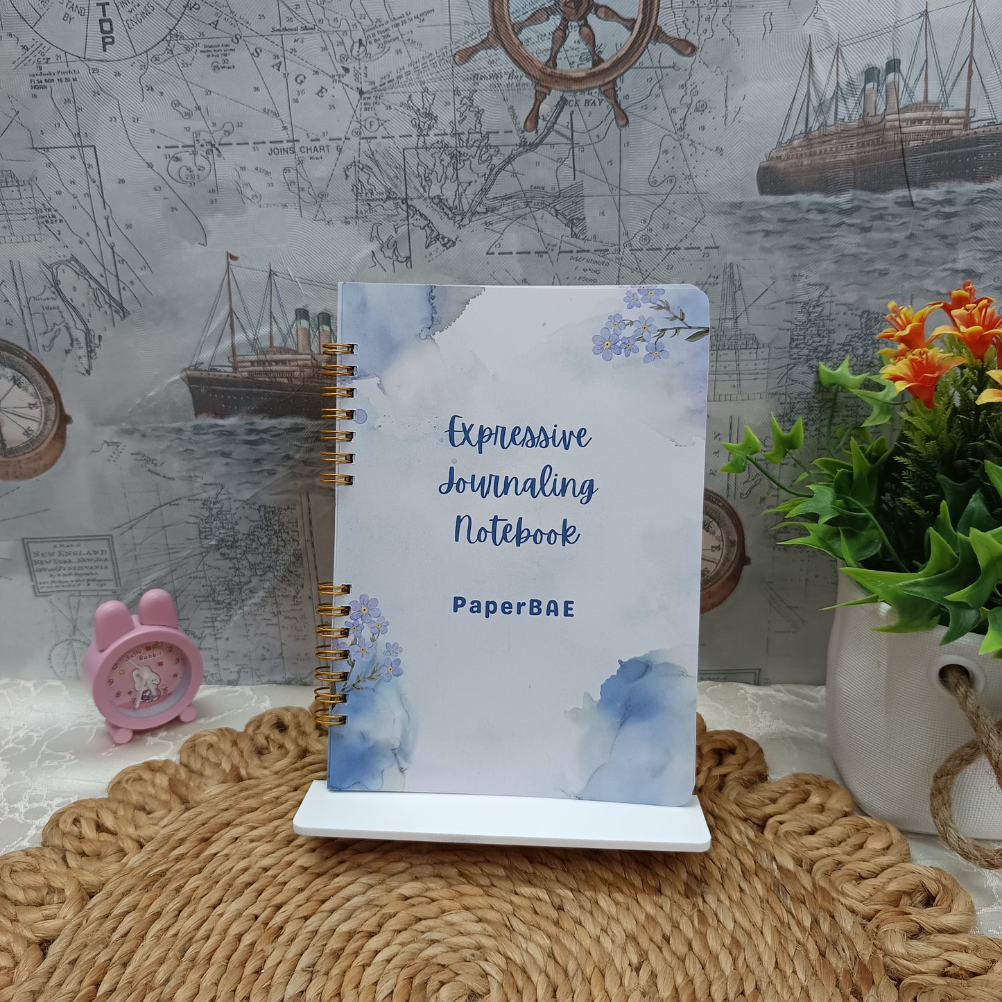 Forget Me Not Blue - Expressive Journaling Notebook