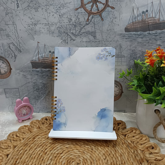 Forget Me Not Blue - Expressive Journaling Notebook
