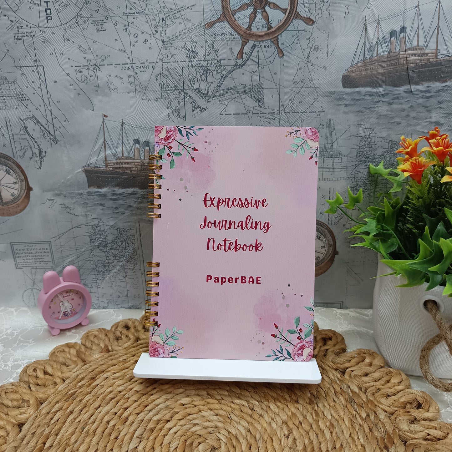 Rose Garden Blush - Expressive Journaling Notebook