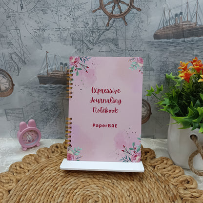 Rose Garden Blush - Expressive Journaling Notebook