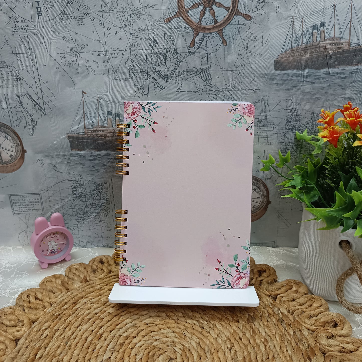 Rose Garden Blush - Expressive Journaling Notebook