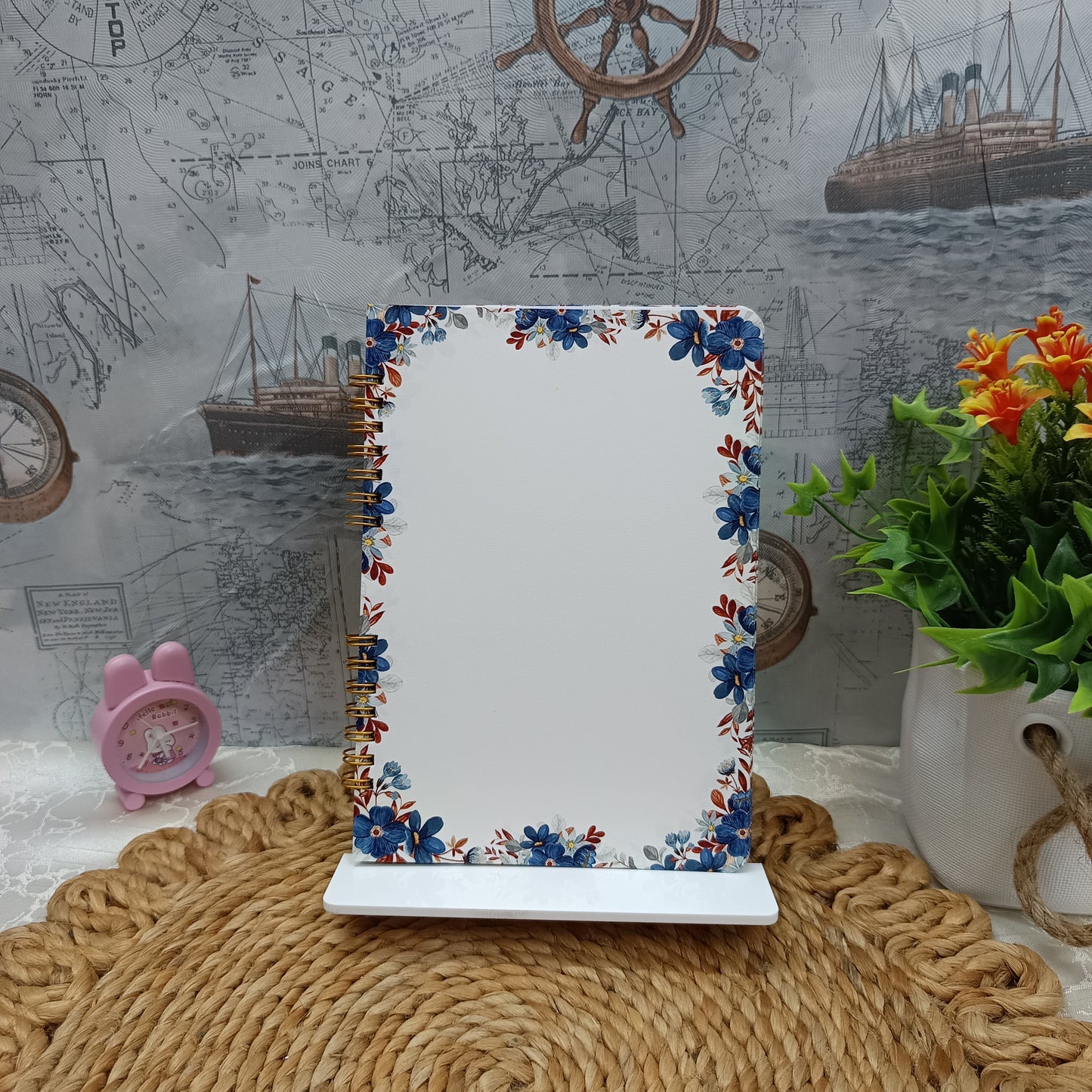 Midnight Bloom Frame - Expressive Journaling Notebook