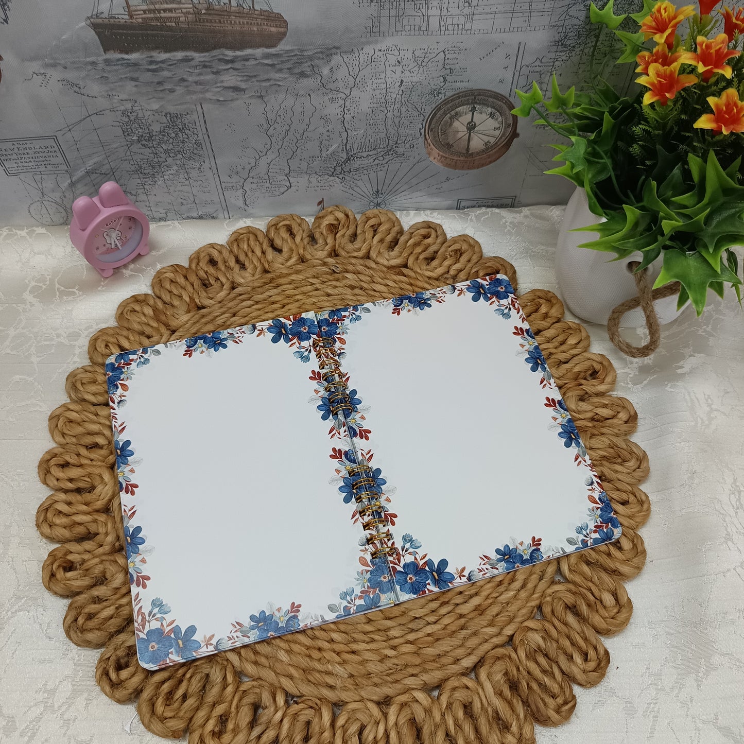 Midnight Bloom Frame - Expressive Journaling Notebook