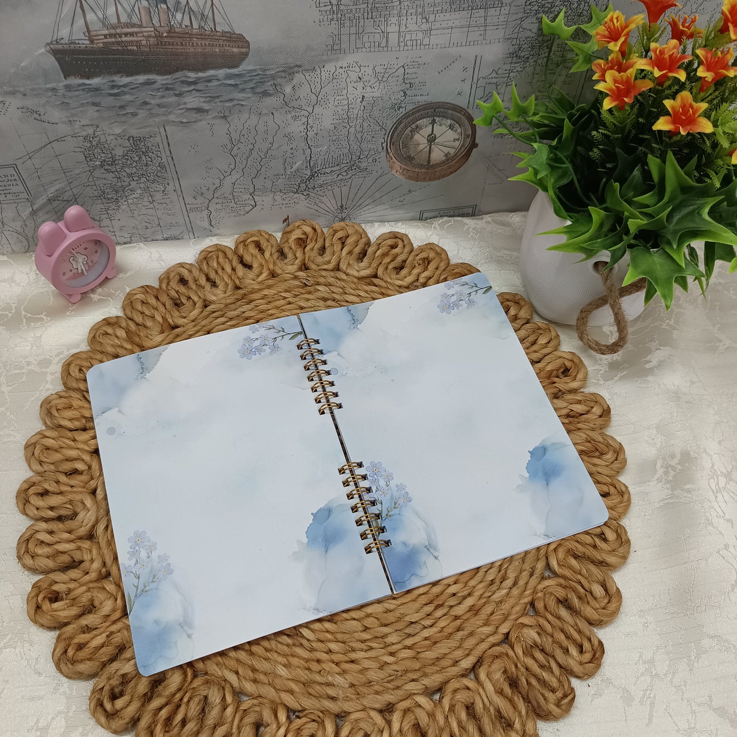 Forget Me Not Blue - Expressive Journaling Notebook