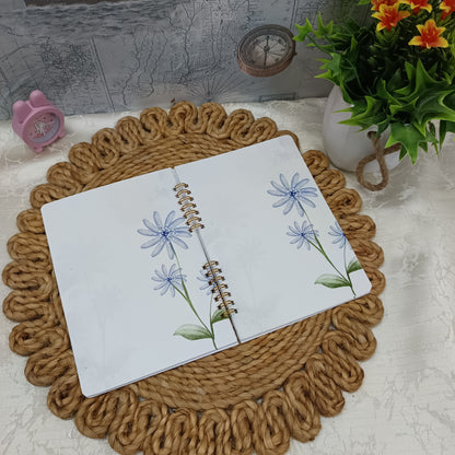 Blue Daisy Serenity - Expressive Journaling Notebook