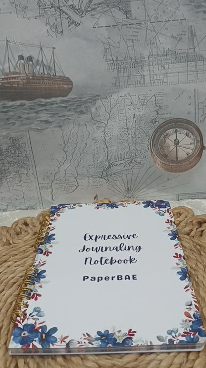 Midnight Bloom Frame - Expressive Journaling Notebook
