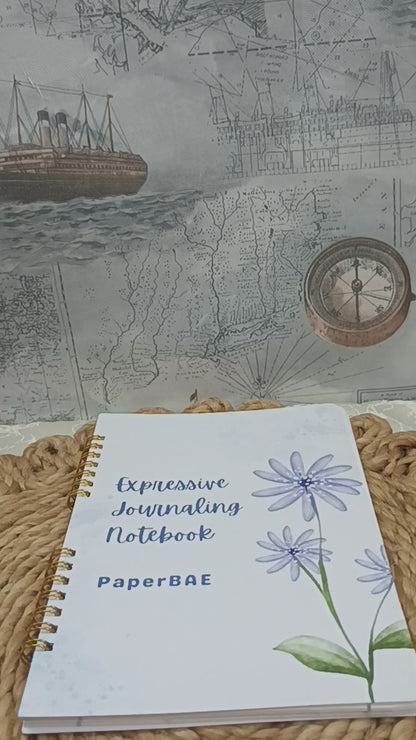 Blue Daisy Serenity - Expressive Journaling Notebook