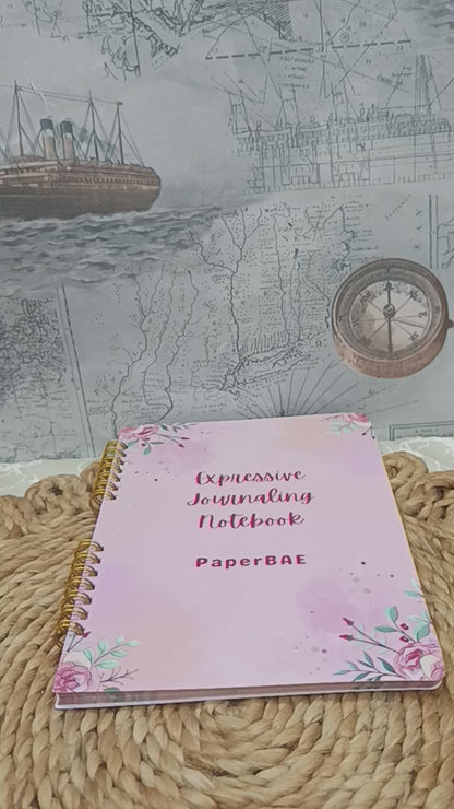 Rose Garden Blush - Expressive Journaling Notebook