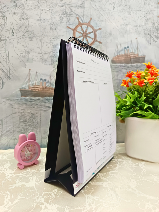 Study Flow - Undated 180 Day Desk Journal for Students - A5 Size